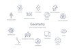 © zaurrahimov - geometry concept 14 outline icons