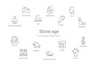 © zaurrahimov - stone age concept 14 outline icons