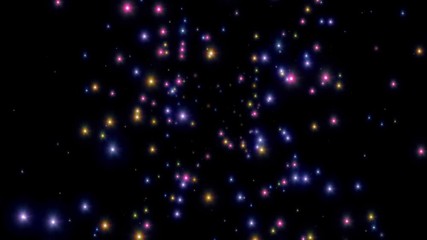 Wall Mural - colored shiny stars fast flight from center overlay animation background new quality natural space effect dynamic colorful bright 4k stock video footage
