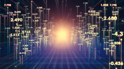 Wall Mural - data number values background.mov
