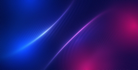 Poster - abstract particles background with light effect