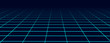 © Oleksii - Perspective blue grid background. Abstract futuristic grid 1980s style. Vector illustration.
