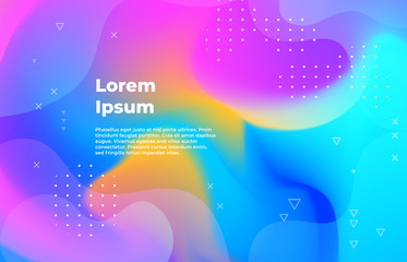 Wall Mural - abstract background. gradient geometric shapes with futuristic minimal design, dynamic banner layout