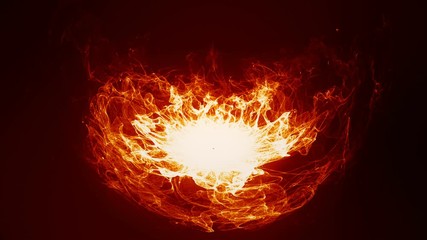 Wall Mural - abstract isolated enegry wave particle blast. motion background 3d animation with fractal sparks exp