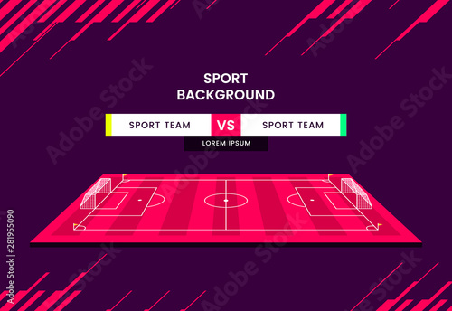 Soccer match schedule Vector illustration sports background Tableau sur Toile
