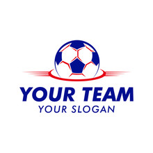 Soccer Ball Logo Team With Emblem Logo Template