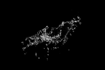 water Splash isolate On Black.