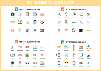  Business icons set for business