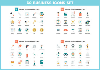 Business icons set for business