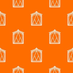 Sticker - Fairy window frame pattern vector orange for any web design best