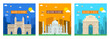 © Amby's Art - Welcome to India, Mumbai, Delhi, Agra card set. Travel of the India of flyer, magazines, book cover, Layout Concept, Template, Banner, Logo Design, Icon, Poster, Unit, Label, Web Header - vector.
