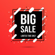 Big sale social media banner template. Shopping low price deals, huge discount for customers promotional flat vector poster layout. Store promo campaign, special offers for clients advertising