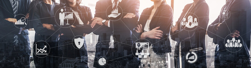 Wall Mural - data analysis for business and finance concept. graphic interface showing future computer technology