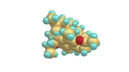 Poster - Tocopherol or Vitamin E molecule rotated