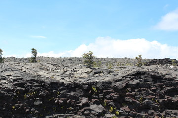 volcanic rock and sky