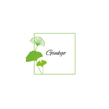 Green Ginkgo Leaves Frame Illustration