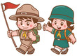 Vector illustration of Scout kids character