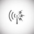Antennas related icon on background for graphic and web design. Simple illustration. Internet concept symbol for website button or mobile app.