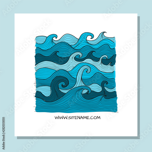 Book Cover Design Sea Waves Background Buy This Stock Vector And Explore Similar Vectors At Adobe Stock Adobe Stock