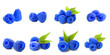 © New Africa - Set of fresh sweet blue raspberries on white background. Banner design