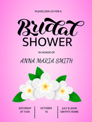 Wall Mural - Bridal shower lettering. Word for banner, clothes or poster. Vector illustration