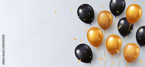 Cuadros en Lienzo Celebration, festival background with helium balloons