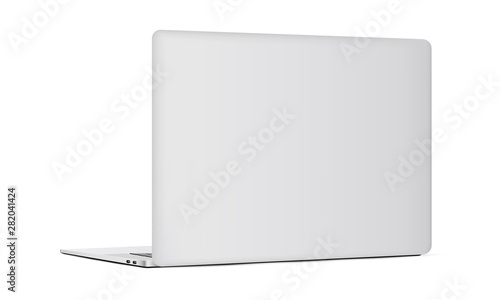 Fotomural Laptop backside isolated on white background. Vector illustration