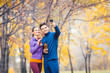 © Kzenon - Athletic fitness couple taking selfie with their phone for social media