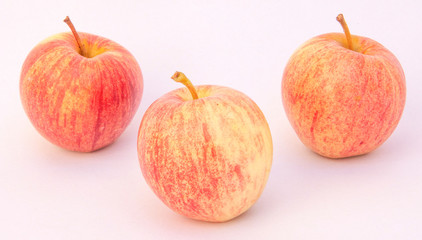 red apples isolated on white background