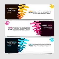 Wall Mural - Vector abstract design banner web template.