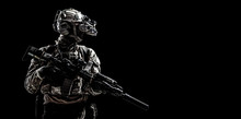 Army Special Forces Shooter Low Key Studio Shoot