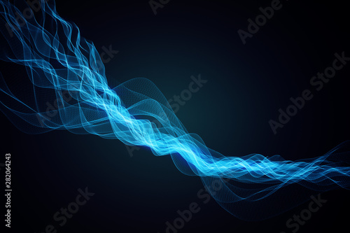 Creative blue wave backdrop