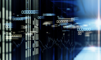 Wall Mural - abstract coding background