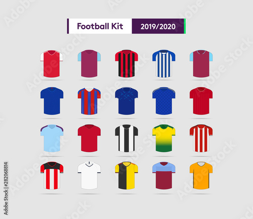football team kit 2019/2020 vector illustration Poster Mural XXL