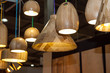 set of wooden modern ceiling light fixtures