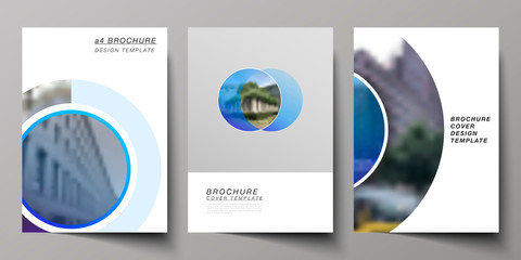 Wall Mural - the vector layout of a4 format modern cover mockups design templates for brochure, magazine, flyer, 
