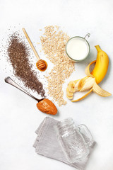 Canvas Print - ingredients for overnight oatmeal