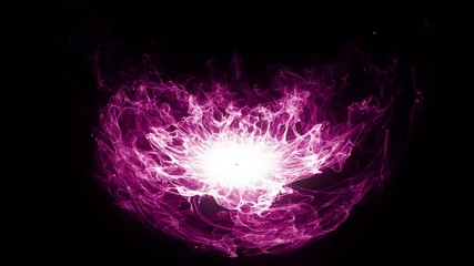 Wall Mural - abstract isolated enegry wave particle blast. motion background 3d animation with fractal sparks exp