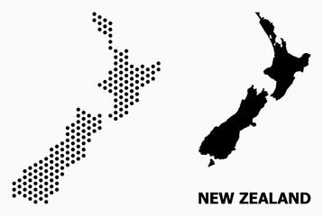 Wall Mural - Pixelated Mosaic Map of New Zealand