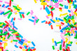 © Liran - Colorful candy sprinkles close up for birthday cake on white background