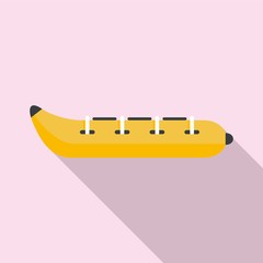 Sticker - Water banana icon. Flat illustration of water banana vector icon for web design