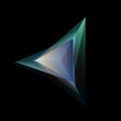 © Visual Voyager - Abstract Glowing Multicolor Tetrahedron Isolated On Black Background