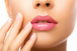 © Julia - Close up beauty lips. Closeup. Natural Makeup.  perfect skin. - Image.