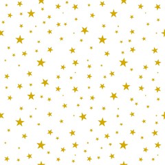 seamless background with stars pattern gold yellow