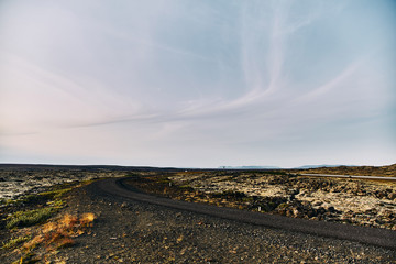 Wall Mural - Beautiful road in the incredible landscapes of Iceland