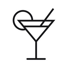 Wall Mural - Cocktail vector icon, drink icon