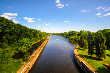 Wall Mural - channel on Volga river near Uglich, Russia