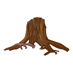 Wall Mural - Stump icon. Cartoon of stump vector icon for web design isolated on white background