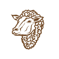 Canvas Print - sheep and goat logo designs icon