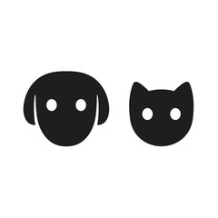 Poster - Cat and dog head icon